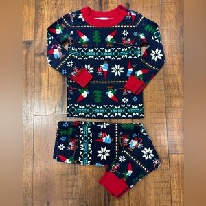 Hanna Andersson Gnome Christmas Winter Long John Pajama Set, Organic Cotton 3T